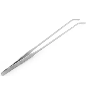 Tweezers stainless steel curved tip 270 mm